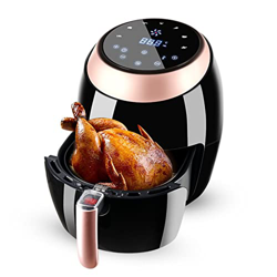 REKIRO Freidora de Aire, Olla de cocción de Aceite de Horno de Aire eléctrico de Aire Grande, LCD Pantalla táctil Digital y Canasta extraíble sin Estr características