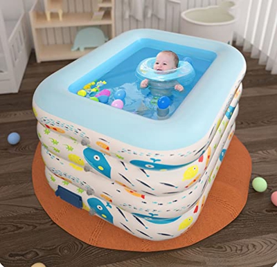LGESR Inflatable Paddling Pool Children's Pool Thickened Inflatable Tub Newborn Insulation Swimming Bucket Ocean Ball Pool Paddling Pool for Courtyard