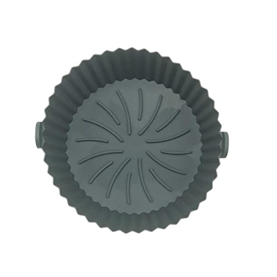 Forros de silicona para freidora de aire, tapete de silicona redondo con fondo de rosca, tapete reutilizable para horno, material suave, forro de sili