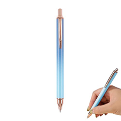 Richolyn Pluma estilográfica retráctil - Plumas estilográficas Recargables - Pluma de Negra de Metal de Punta Fina Pluma de Prensa de Color Degradado  precio