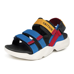 GRITION Sandalias de verano para hombre al aire libre, sandalias ligeras de moda para caminar para hombres, sandalias deportivas gruesas informales en oferta