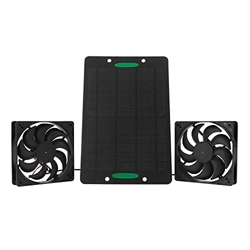 Kit de Ventilador de Panel Solar, Ventilador de Escape de Ventilador Solar de 10 W, Paneles solares portátiles para hogares, gallineros pequeños, inve precio