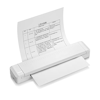 LUCHONG Impresora A4,Impresora de papel A4 Impresora de transferencia térmica directa Impresora portátil Impresora fotográfica portátil Conexión inalá