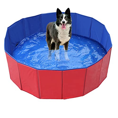 Piscina infantil para mascotas, piscina plegable con válvula de drenaje, piscina para perros pequeños, mascotas pequeñas, bañera de PVC (30 x 10 cm)