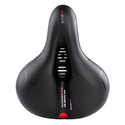 Cómodo Sillin Bicicleta Bola Absorbente De Golpes Espuma Viscoelástica Sillín De Bicicleta Ancho Impermeable, Diseño De Ranura Media Transpirable, Par