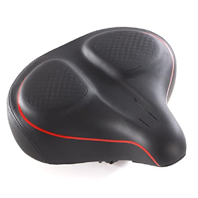 Sillin Bicicleta Oversized Confort Espuma Viscoelástica Acolchado Sillín De Bicicleta Ancho Y Suave, Asiento De Bicicleta Impermeable Que Absorbe Golp