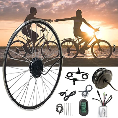 TOOJUN Kit de conversión de Bicicleta eléctrica con LCD7 Instrumento de Cristal líquido Rueda Trasera Delantera 36V 350W Hub Motor Mountain Ebike Part