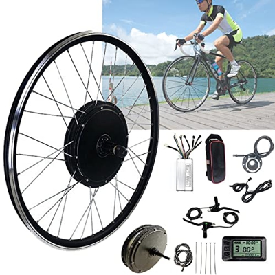 TOOJUN Kit de conversión de Bicicleta eléctrica de 1000W, Motor de Cubo Trasero sin escobillas sin Engranajes, Pieza de Bicicleta eléctrica de montaña