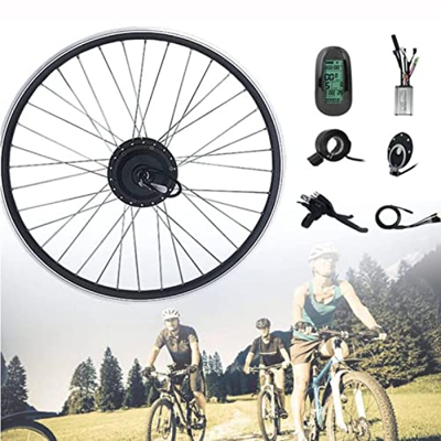 Kit de ConversióN de Bicicleta EléCtrica de 36/48 V 250/350/500 W,Rueda Trasera 20 24 26 27,5 28 29 Pulgadas 700c,Kit de ConversióN de Motor de Bicicl