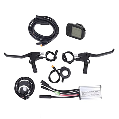 RiToEasysports Kit de Controlador de Motor de Bicicleta Eléctrica, Kit Completo de Conversión de Bicicleta Eléctrica a Prueba de Agua 15a con Dial de 