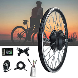 TOOJUN Kit de conversión a Prueba de Agua Ebike de 500W con medidor LCD7C y Motor de Cubo de Rueda Trasera Kit de Bicicleta eléctrica sin escobillas,4 características