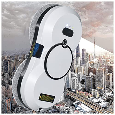 ATRNA Robot de Limpieza de Ventanas, Robot de Limpieza de Ventanas, Robot de Limpieza de Vidrio para Interiores/Exteriores-White