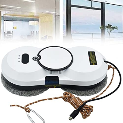 ATRNA Robot Limpieza Ventanas, Eléctrico Robot Limpiacristales Ventana, Robot Limpieza De Ventanas con Control Remoto-White
