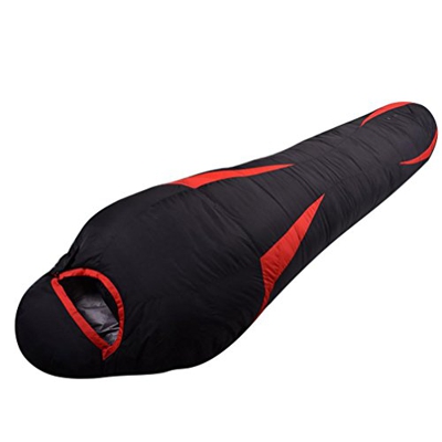 CIYAZA Sacos de Dormir de plumón ultraligeros Equipo de Camping para Adultos al Aire Libre Plumón de Pato 600-2500 g, Rojo, 1800 g