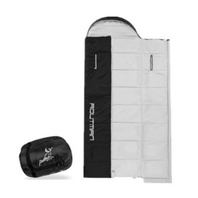 CIYAZA Saco de Dormir para Hombres y Mujeres para Acampar al Aire Libre para Adultos en Invierno Engrosado Individual a Prueba de frío y cálido Negro,