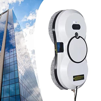 USGitke Robot Limpiacristales,Control Remoto Robot Limpia Cristales,para Lavar Todas Las Superficies Lisas-White