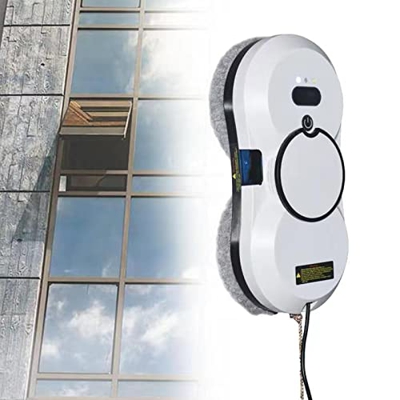 USGitke Robot Limpiacristales,Robot Limpiacristales Inteligente Mando A Distancia Robot Limpiacristales Automático Inteligente-White
