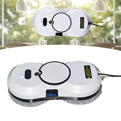 USGitke 2800 Pa Robot Limpiacristales,con Ajuste De Potencia De Succión De Limpiacristales Eléctrico,para Limpieza De Cristale-White
