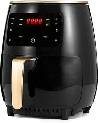 DBHFGJMN Freidora De Aire De Circulación Rápida De 4,5 L, Horno Eléctrico De Aire Caliente De 1200W, Sin Aceite, Cocina Baja En Grasa, Pantalla Led co