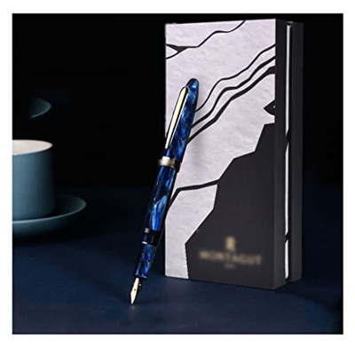 YXWJ Pluma Estilográfica caligrafia Pluma estilográfica acrílica Punta Fina Punta de iridio de 0,5 mm Pluma de Escritura Suave Hombres Mujeres Oficina