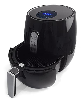 DBHFGJMN Freidora De Aire Portátil De 5,2 L, Horno Eléctrico De Aire Caliente De 1350W, Cocina Sin Aceite con Pantalla Táctil Digital LCD, 7 Ajustes P