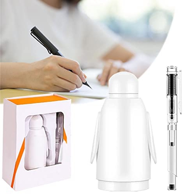 Bolígrafo de Relleno automático, Entrada de Tinta automática de 1 s/absorbedor de Tinta Inteligente con Dispositivo de Tinta Continua, Manos no sucias