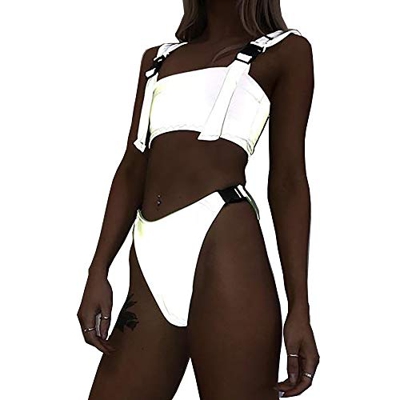 Conjunto de Bikini Reflectante Sujetador Nuevas Mujeres de Verano Brillantes Trajes de baño Brillantes Ropa de Playa