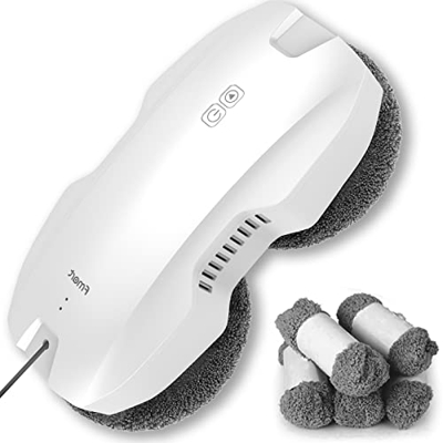 FMART Robot Limpiacristales, T8 Robot Limpieza de Ventanas Electrico, Sistema de Seguridad, Navegación Inteligente, Control Remoto, para Todas Las Sup