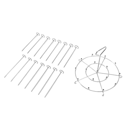 Brocheta para Parrilla de 8QT, 15 Brochetas, Apta para Lavavajillas, Fácil de Usar, Soporte para Brochetas de 8QT para Accesorios de Freidora de Cocin