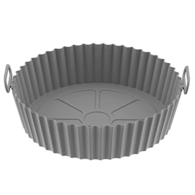 Jomewory Freidora de Aire Redonda Olla de Silicona Freidora de Aire Reutilizable Revestimientos de Silicona Apto para lavavajillas Revestimiento Antia