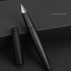 Jinhao 80 - Pluma estilográfica de fibra negra con ribete negro, punta extrafina de iridio, pluma caligrafía, suave para oficina precio