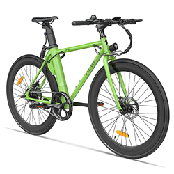 Bicicleta eléctrica Fafrees F1, Bicicleta de Carretera eléctrica para Adultos de 250W con neumáticos 700C * 28C, batería extraíble de 36V 8.7Ah, Verde en oferta