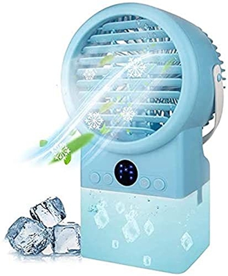 Ventilador de aire acondicionado portátil, ventilador de refrigeración por evaporación de escritorio de 3 velocidades con temporizador, Mini ventilado