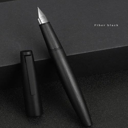 Jinhao 80 - Pluma estilográfica de fibra negra, borde negro, bolígrafo de caligrafía de punta fina de iridio, bolígrafo de escritura suave para oficin características
