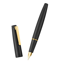 Jinhao 80 Pluma estilográfica de fibra negra, borde dorado, pluma de caligrafía de punta fina de iridio, pluma suave de escritura de oficina precio