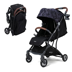 Silla de paseo ZOE ligera y compacta - Plegable con una Mano + Funda para la lluvia, cubrepiernas y bolsa de transporte (zoe camo) características