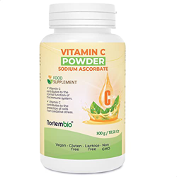 Nortembio Vitamina C (L-Ascorbato de Sodio) 300 g. Complemento Alimenticio. Refuerzo Inmunológico. Reducción del Cansancio y la Fatiga. Protección Fre características