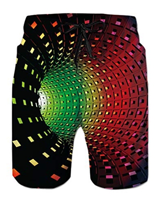 IDGREATIM Traje de baño para hombre, estampado 3D, gráfico de verano, pantalones cortos de playa, trajes de surf, Estilo 22, S