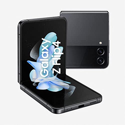 Samsung Galaxy Z Flip4 Smartphone 5G, Sim Free Android Teléfono Plegable 256GB, Pantalla Dynamic AMOLED 2X 6.7"/Super AMOLED 1.9"1.2 Graphite 2022 [Ve