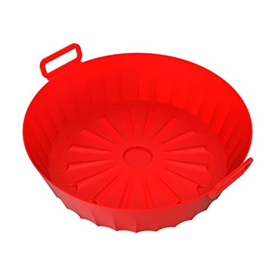 DIEWU Cesta de freidora de Aire de Silicona | Revestimientos de Silicona de Grado alimenticio para freidora de Aire | Bandeja de freidora de Aire de M