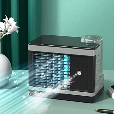 MasterUnion #5w57z3 portátil aire acondicionado Evapoair enfriador en 3 velocidades USB aire acondicionado personal con humidificador para casa oficin