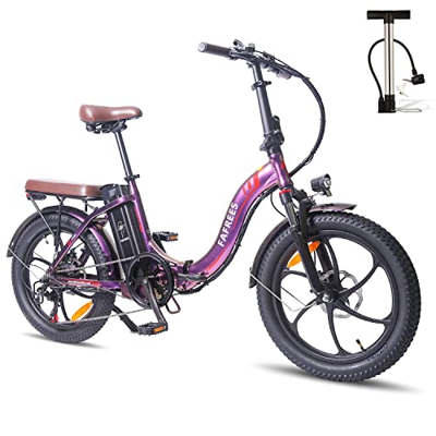 Fafrees Bicicleta eléctrica plegable F20 Pro de 20 pulgadas, batería de 250 W, 36 V, 18 Ah, con supercapacidad, con luces traseras según la norma StVZ