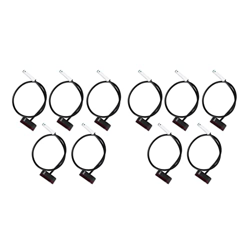 Genggeng Luces de Freno de la luz Trasera de la lámpara de la lámpara Trasera de 10 unids con la línea Compatible con Xiaomi Mijia M365 M187 Scooter e características