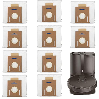 JYFanse Bolsa de Polvo de Robot de Barrido,Paquete de 10 Bolsas T8 compatibles con aspiradora T8 T9 T8 MAX | Accesorios para Robots de Barrido de Gran