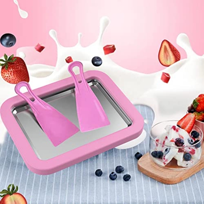 #Ez2E5b Stir Fri-Ed Máquina de yogur Mini Ice Maker Niños Helado de frutas casero Yogur Leche Fruta Helado Machin, Rosa#kmm8ix, M