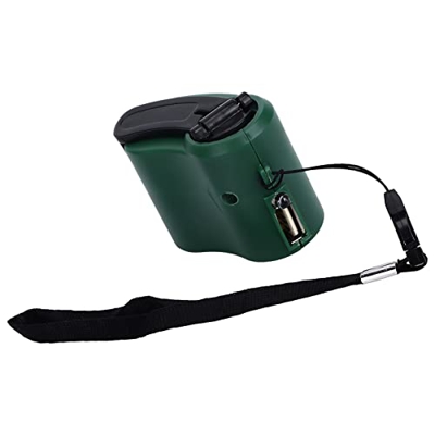 Linternas de Emergencia, Cargador de Teléfono con Manivela USB de Alambre de Cobre ABS para Senderismo Al Aire Libre(verde)