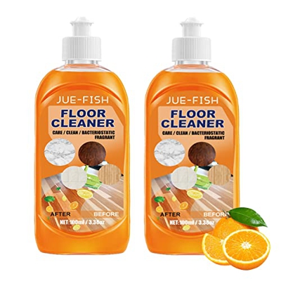 THFS 2Pcs Powerful Decontamination Floor Cleaner, Powerful Stain Removing Floor Cleaner, Wood Floor Cleaner for Household, Bathroom