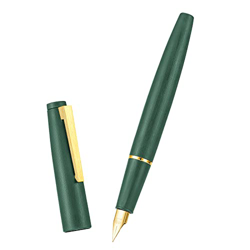 Jinhao 80 Pluma estilográfica de fibra verde, borde dorado, pluma de caligrafía de punta fina de iridio, pluma suave de escritura de oficina precio