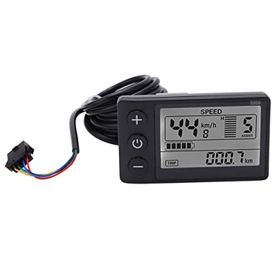 Medidor de Pantalla LCD de Bicicleta Eléctrica con Enchufe SM Panel de Control de Pantalla LCD de 24V 36V 48V Ebike con Medidor de Pantalla LCD a Prue
