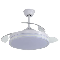 VENTILADOR DE TECHO DC CON LUZ LED MODELO OESTE BLANCO en oferta